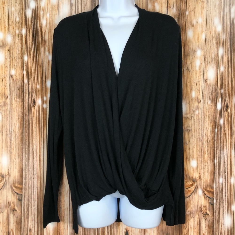 Stella and Dot Black Long Sleeve Erika Top - Picture 3 of 8